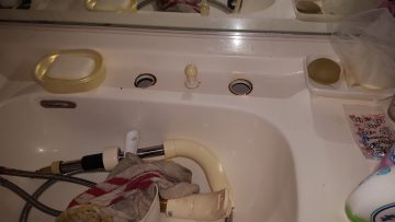 洗面化粧台水栓交換