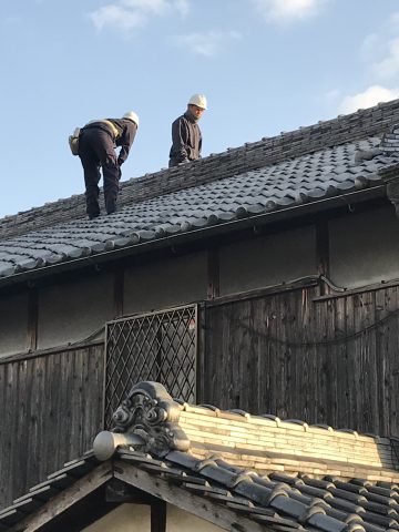 姫路市　屋根瓦の現場調査