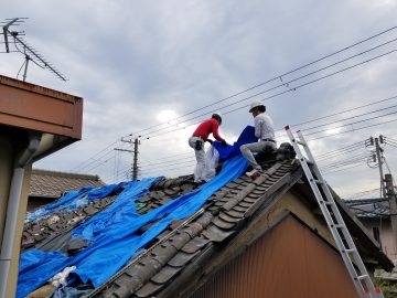 雨漏り応急処置