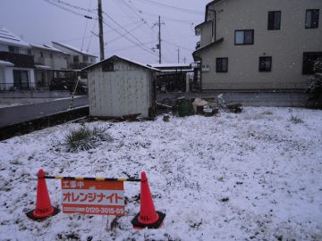 小屋解体工事