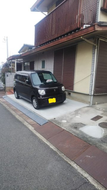 姫路市　花壇から駐車場工事