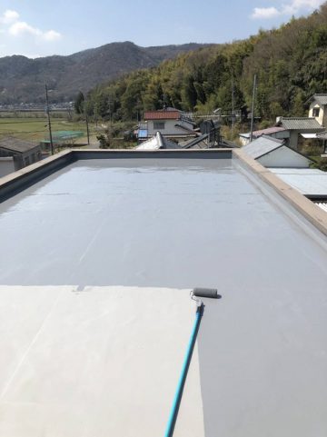 備前市　屋根とベランダの防水工事