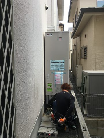 姫路市　電気温水器からエコキュート交換工事