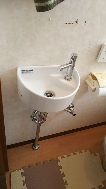 姫路市　トイレ手洗い器交換