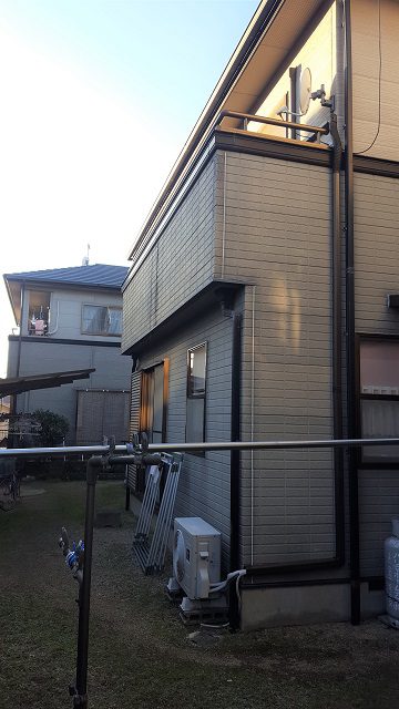 相生市で外壁塗装前の家の壁