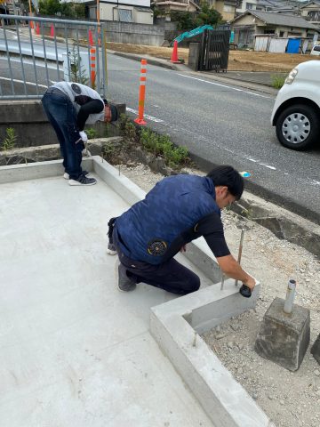 姫路市　テナント土台敷き