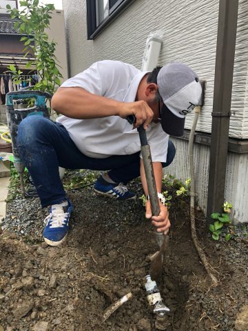 散水栓から立水栓