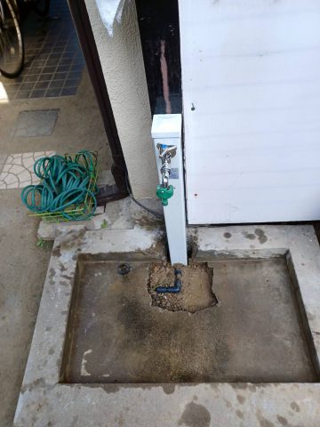 外の水栓の水漏れ　姫路　修理