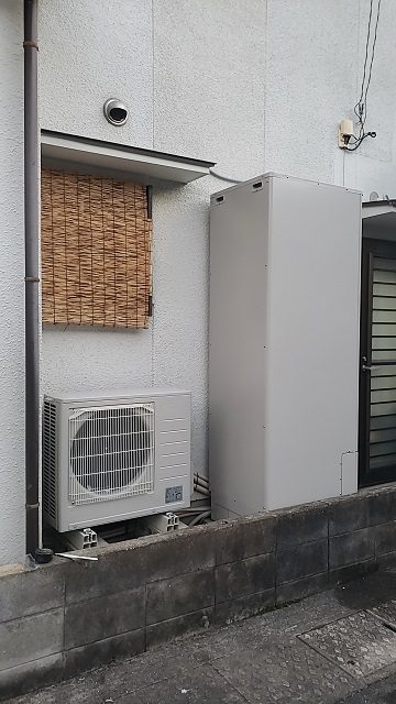 赤穂市　電気温水器からエコキュートに取替