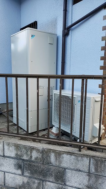 赤穂市　電気温水器からエコキュートに取替