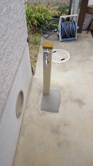 赤穂市　散水栓から立水栓への取替