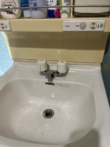 姫路市　洗面台の水栓交換