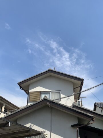 姫路市　破風板の塗装工事と太陽熱温水器撤去