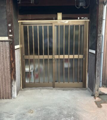 姫路市　玄関引戸取替工事