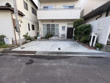 姫路市 駐車場の傾斜直し