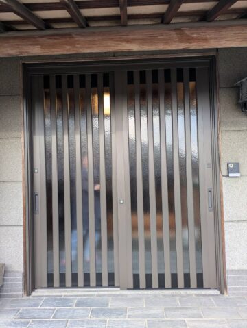 姫路市　玄関引戸取替工事
