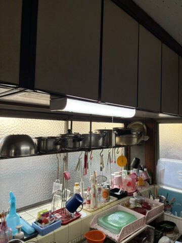 姫路市 キッチン照明交換