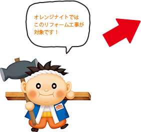 オレンジナイトではこのリフォーム工事が対象です!
